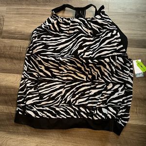 NWT zebra pattern tankini from Cacique size 20